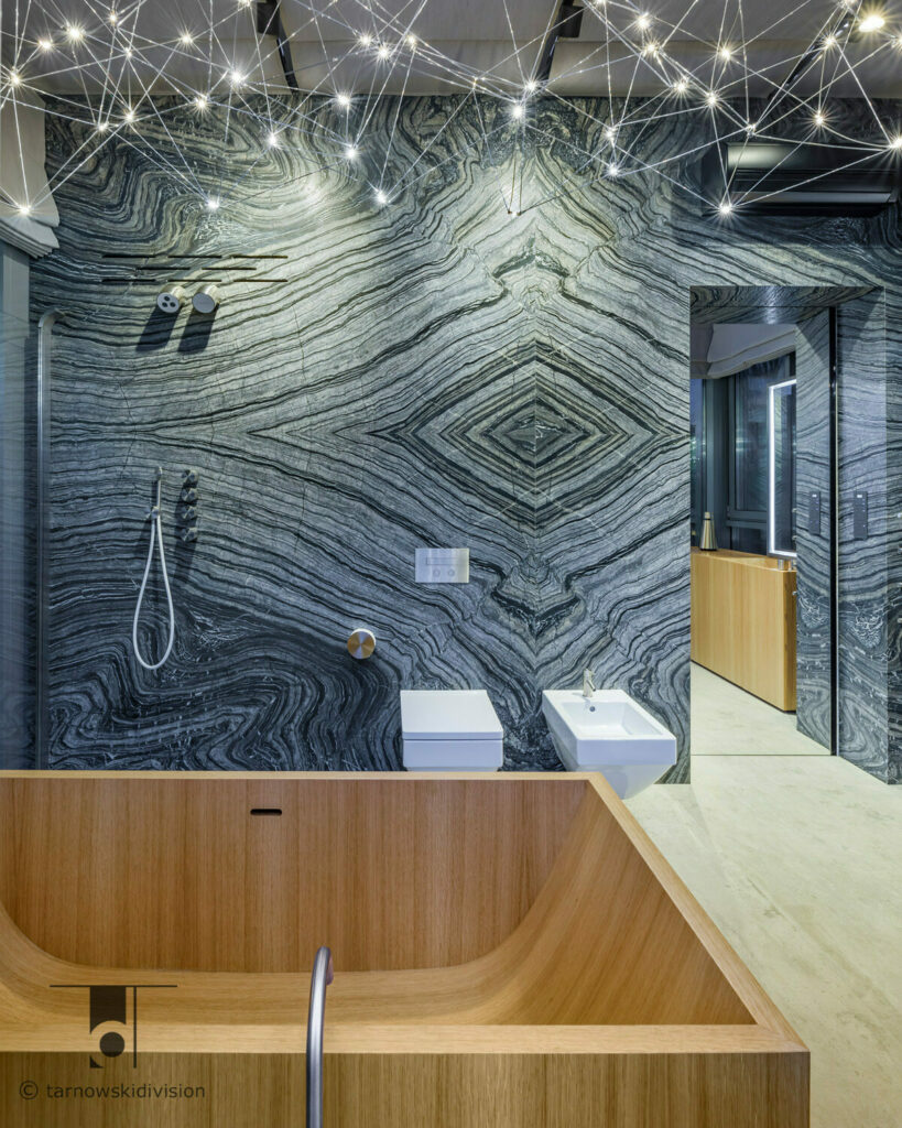 luksusowa nowoczesna łazienka drewniana wanna eko łazienka bathroom interior design_tarnowski division